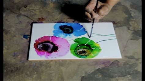 How To Make An Alcohol Ink Painting Easy Art Tutorial On Ceramic Tile