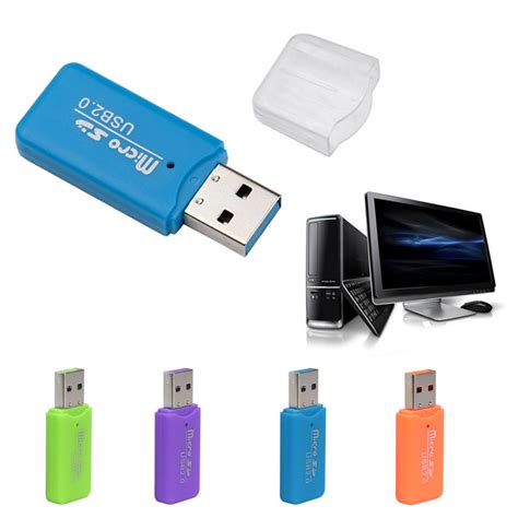 MicroSD Memory Card USB Reader Blue Color - AAM | Online Shopping Store