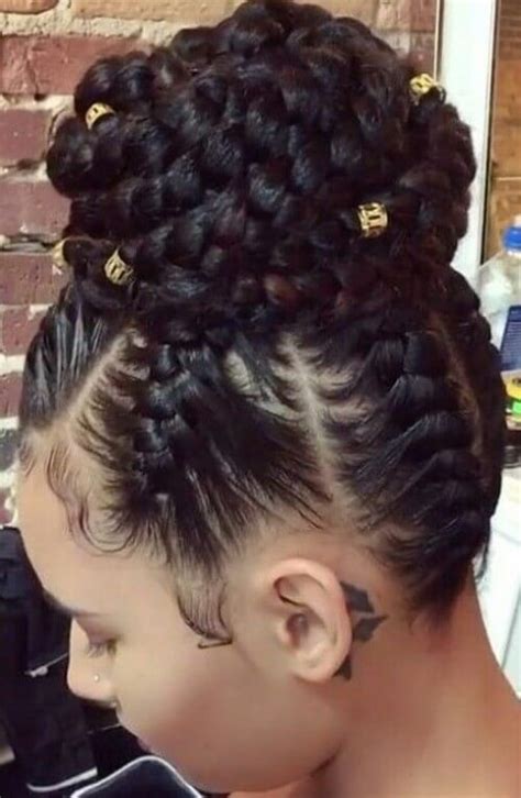 26 Beautiful Bun Styles With Braiding Hair New Natural Hairstyles