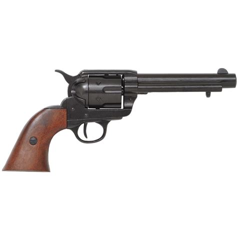 Colt Peacemaker With Wooden Handle Black Finish From Denix