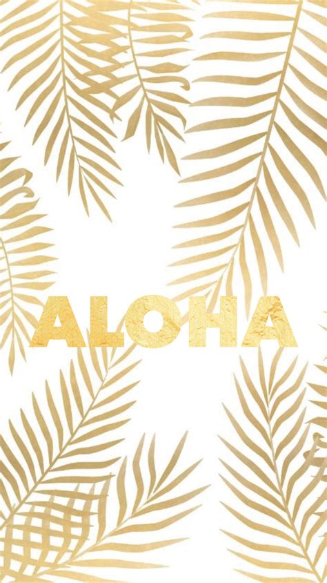 Gold Tropical Aloha Summer Tags Iphone Mobile Wallpaper
