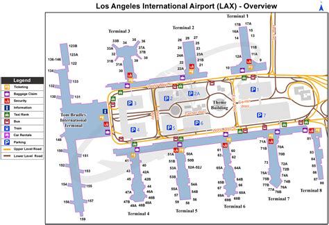 Map Of Lax Terminal 6 World Map