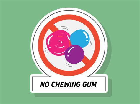 No Chewing Gum Sign By Kenneth Wong Wei Liang On Dribbble