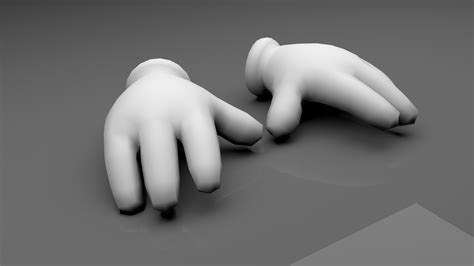 Glove Cartoon Hand In White 3d Model Images And Photos Finder