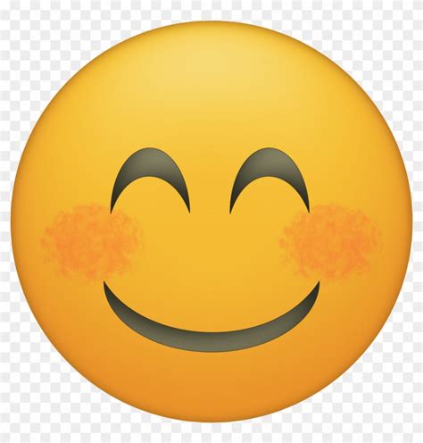 Blushing Happy Face Emoji Printable Hungry Face Emoji Png