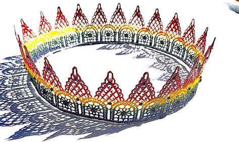 Custom Rainbow Kingqueen Crown With Black Crystals Rainbow Etsy