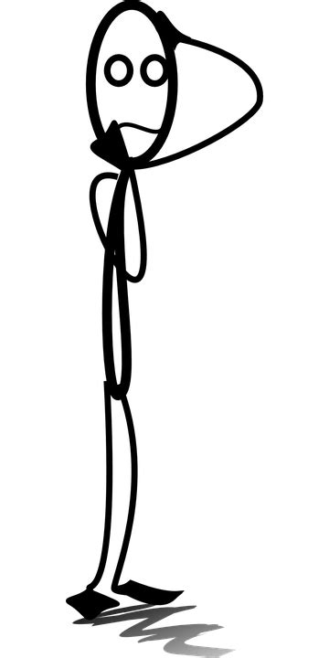 Free Vector Graphic Stickman Thinking Worry Confused Free Image
