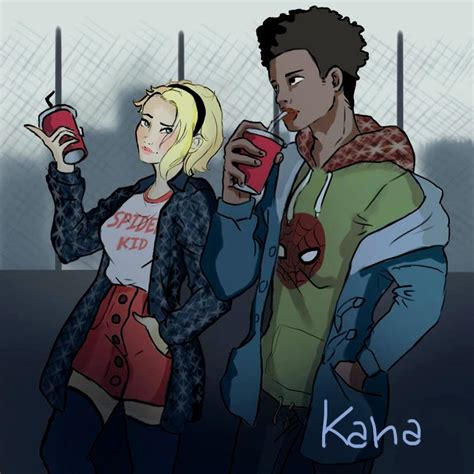 Miles Morales And Gwen Stacy By Kaharaway On Deviantart