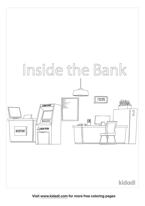 Free Inside Of Bank Coloring Page Coloring Page Printables Kidadl