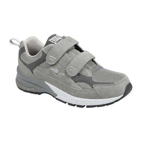 Everlast Sport Mens Athletic Two Strap Shoe Lincoln Wide Width Gray