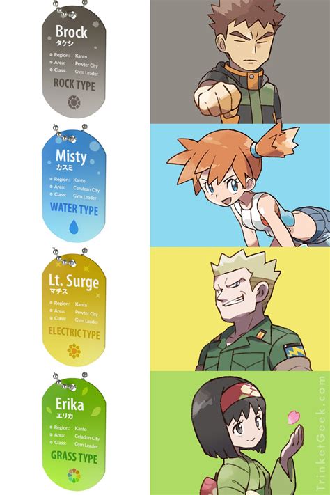 Pokemon Images Pokemon All Kanto Gym Leaders