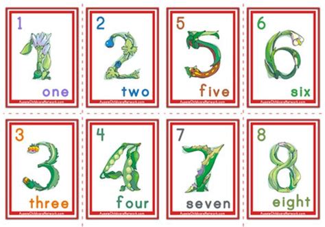 Number Flashcards Flowers Theme Aussie Childcare Network