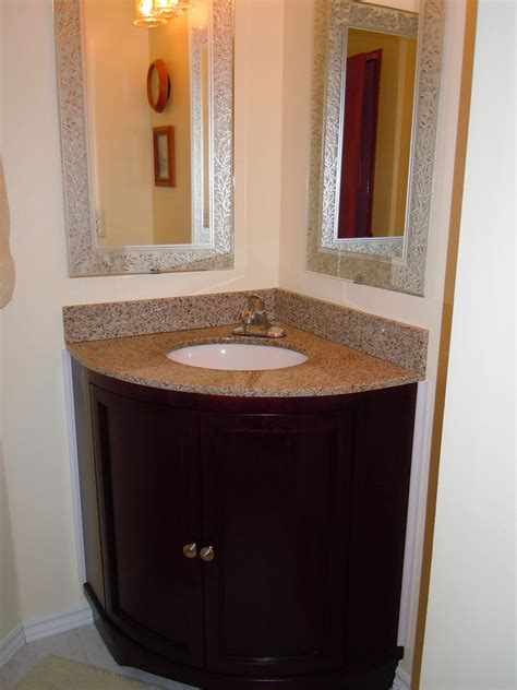 Jody corner sink vanity is a corner bathroom cabinet specially designed for smaller bathrooms. DIY Remodeling and Replacing a Corner Vanity in Bathroom