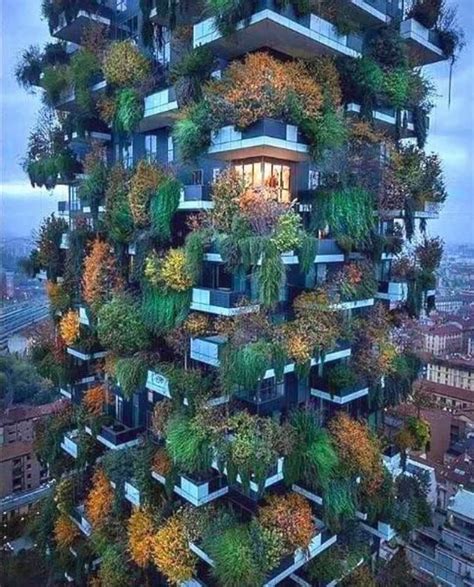 The Bosco Verticale Vertical Forest High Rise Complex In Milan Italy