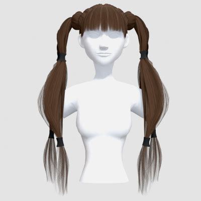 Pigtails Bangs Hairstyle D Model By Nickianimations