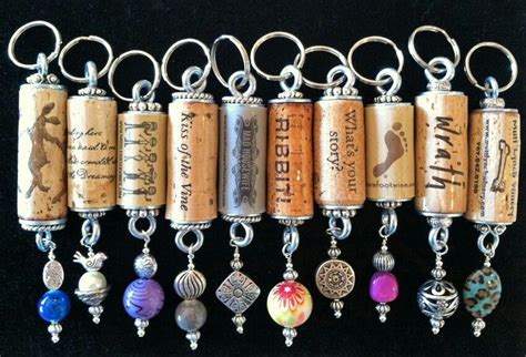 Wine Cork Keychains Easy And Fairly Inexpensive If You Have Lots Of