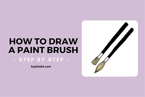 How To Draw A Paint Brush In 3 Quick And Easy Steps Bujo Babe
