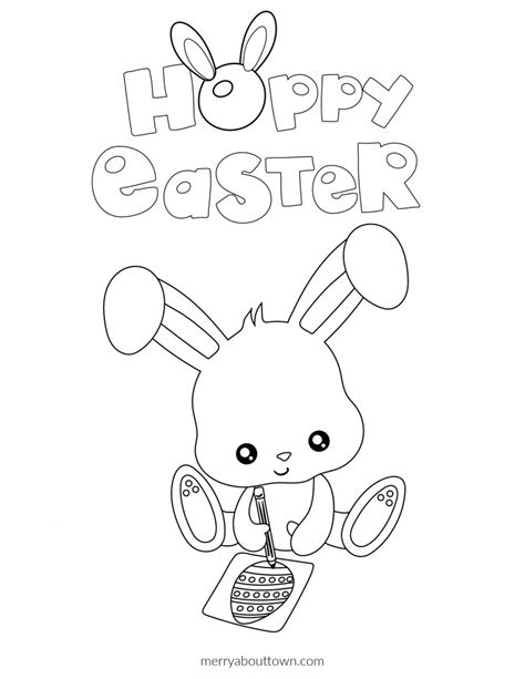 Free Easter Printable Coloring Pages Merry About Town