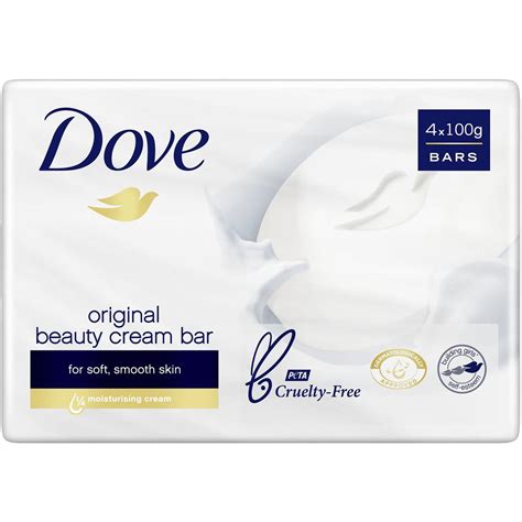 Dove Beauty Bar Soap Original 4x100g Woolworths