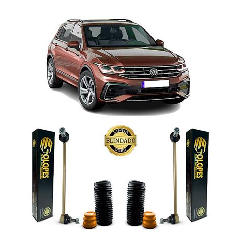 Par Kit Bieletas Batente Amarelo Coifa Dianteira Volkswagen Tiguan 2018