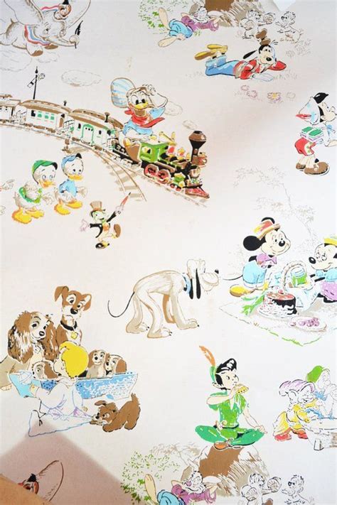 Vintage 50s Disney Wallpaper As Found In 2020 Disney Wallpaper
