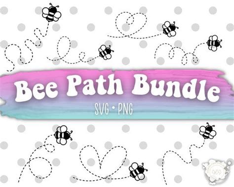 Bee Path Svg Bee Trail Svg Bumblebee Svg Honey Bee Svg Etsy Bee