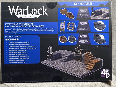 Warlock 4d Dungeon Tiles Stairs And Ladders Dandd Terrain Wizkids New And