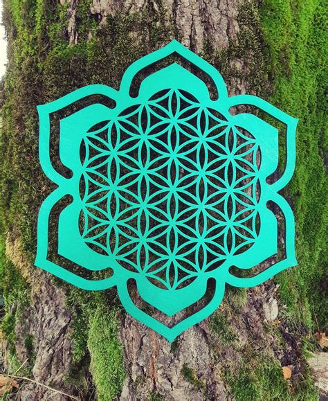 Flower Of Life Sacred Geometry Universe Galaxy Square Art Poster Print