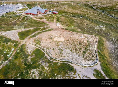 Aerial View Of The Polar Center At The Polar Circle Large Field Of