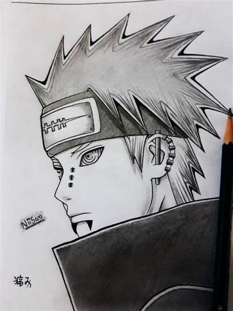 Pain Sketch Naruto Sketch Naruto Sketch Drawing Naruto Drawings