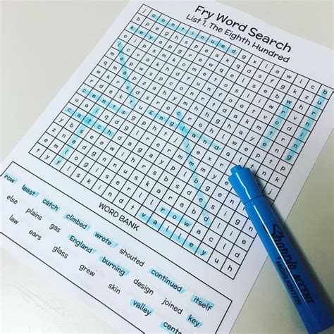 Fry Word Searches Are A Great Self Start Fast Finisher Ela Center And