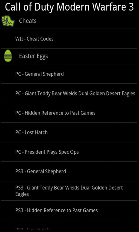 Free Call Of Duty Modern Warfare 3 Cheats Apk Download For Android