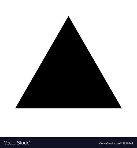 Black Triangle Silhouette Icon Royalty Free Vector Image