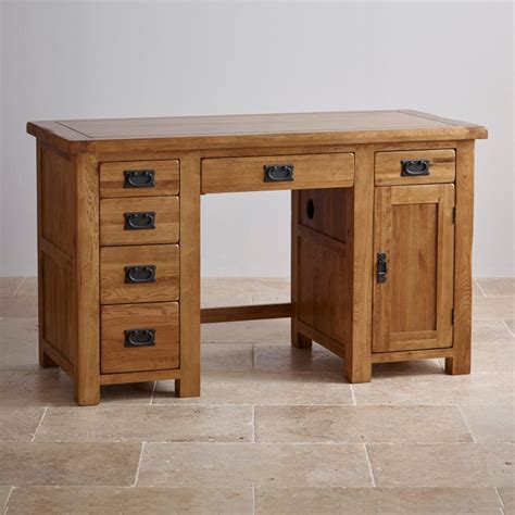 Frequent special offers and discounts up to 70% off for all products! Original Rustic Computer Desk in Solid Oak | Oak Furniture ...