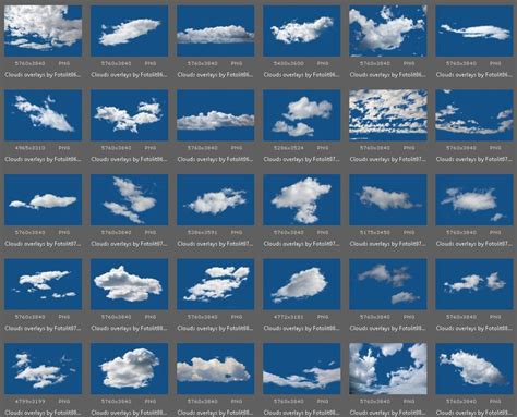 90 Clouds Photo Overlays Real Clouds Overlays Photo Prop Etsy