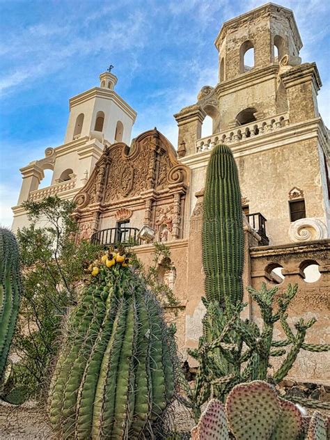 Mission San Xavier Del Bac In Tucson Arizona Usa Stock Image Image