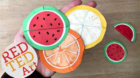 Easy Melon Bookmarks Summer Origami And Paper Crafts Youtube