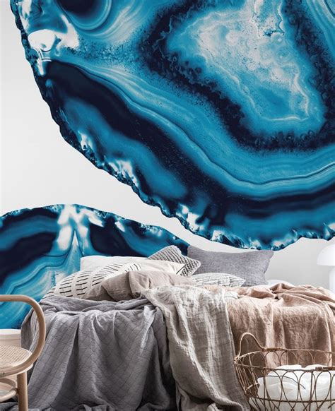 Blue Agate 3 Wallpaper Blue Agate Wall Murals Mural