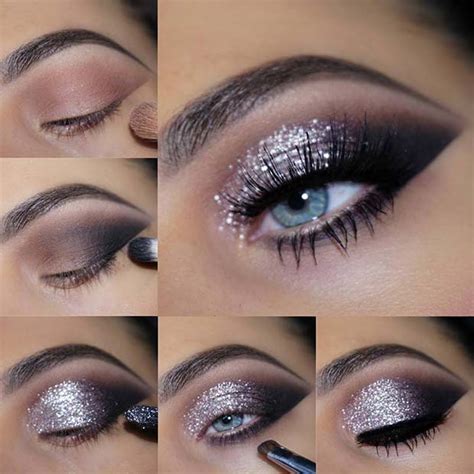 How To Do Silver Glitter Eye Makeup Saubhaya Makeup