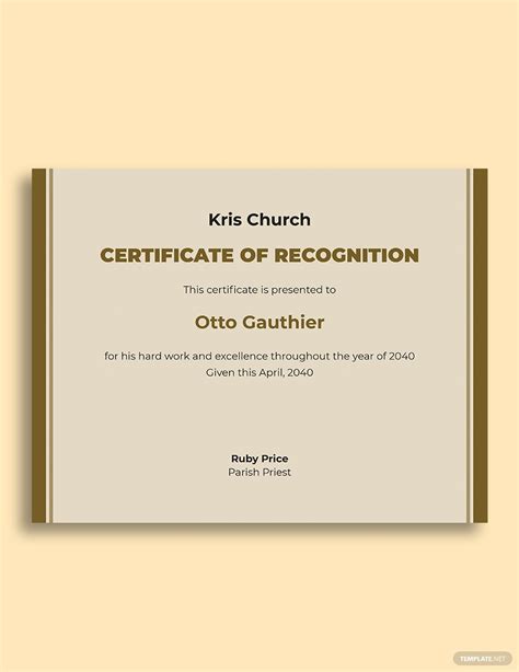 Church Certificate Of Promotion Template In Word Pages Publisher