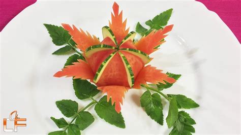 Very Impressive Tomato Flower Carving Garnish How To Make Vegetable