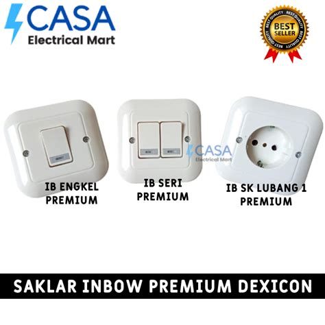 Jual Saklar Lampu IB Inbow Premium Engkel Seri Stop Kontak Lubang 1