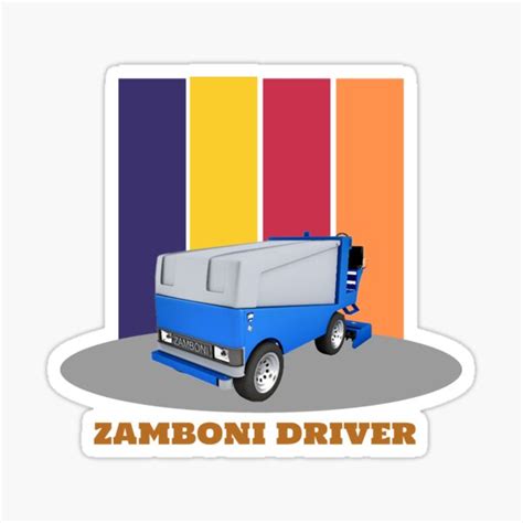 Zamboni Driver Retro Sticker For Sale By Saskadventurer Redbubble