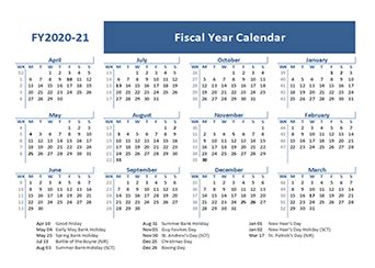 printable  fiscal year calendar template calendarlabs