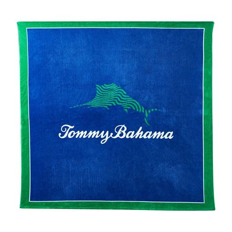 Tommy Bahama 72 In X 72 In Wavy Marlin Blue Cotton Beach Towel