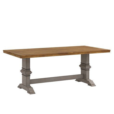 Eleanor Two Tone Rectangular Solid Wood Top Dining Table By Inspire Q Classic Dining Table