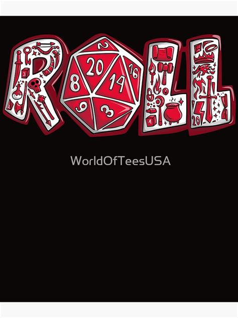 Dnd Roll Poster For Sale By Worldofteesusa Redbubble