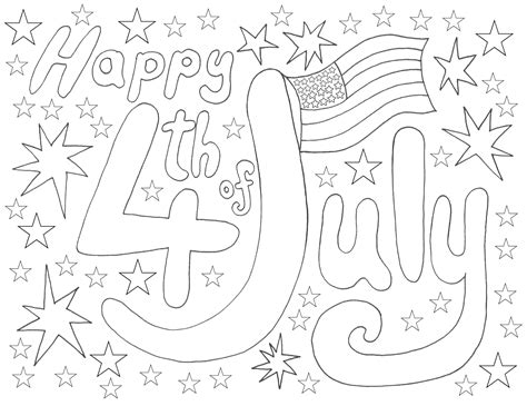 4th July Coloring | Rooftop Post Printables