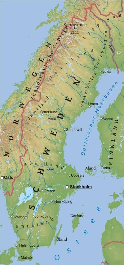 Karte Von Schweden Freeworldmaps Net
