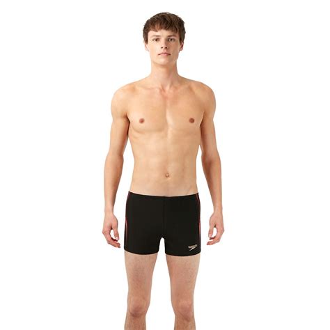 Speedo Mens Placement Aquashort Blackgrey